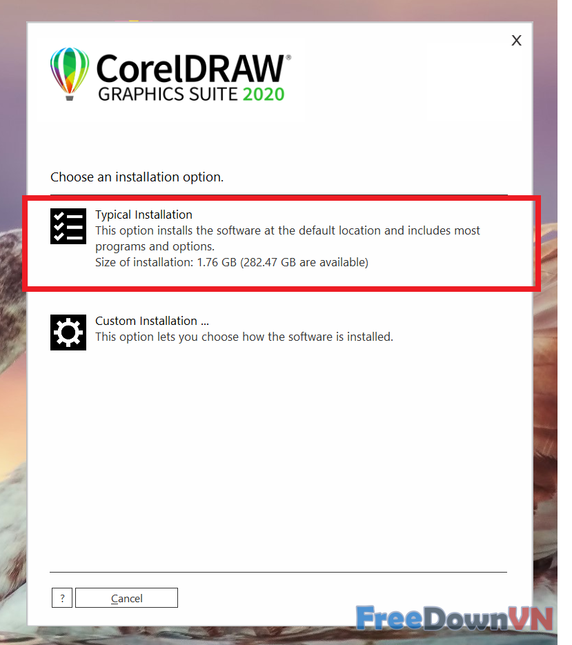 Cài đặt CorelDRAW 2020