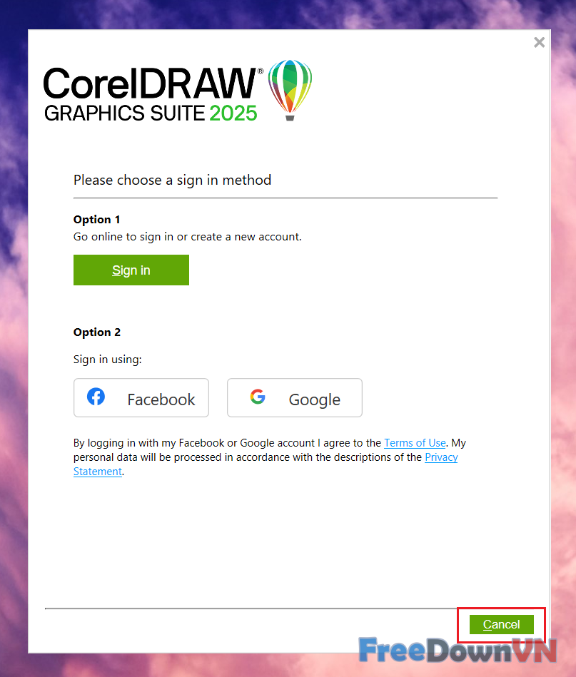 cài đặt CorelDRAW 2025