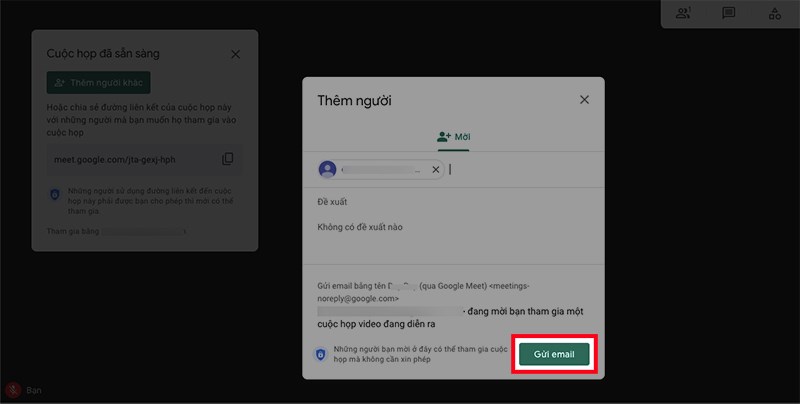 Nhập tên hoặc email của người mà bạn muốn thêm vào lớp học > Chọn Gửi email Nhập tên hoặc email của người mà bạn muốn thêm vào lớp học > Chọn Gửi email