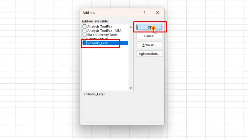 Tích như hình bấm OK là hoàn thành cài đặt