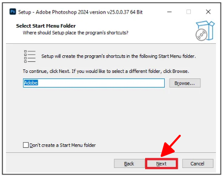 Chọn next để tiếp tục