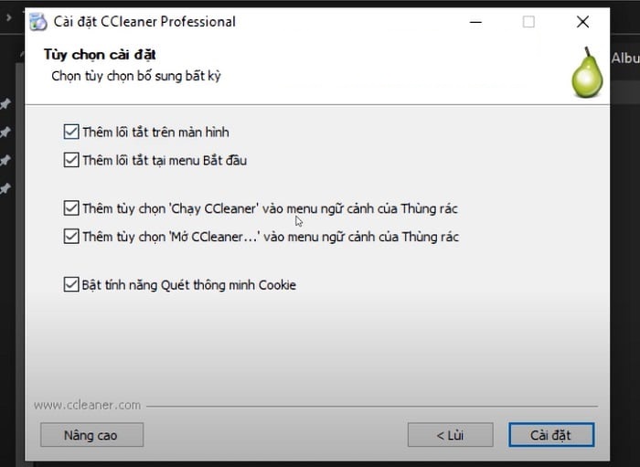 cài đặt CCleaner