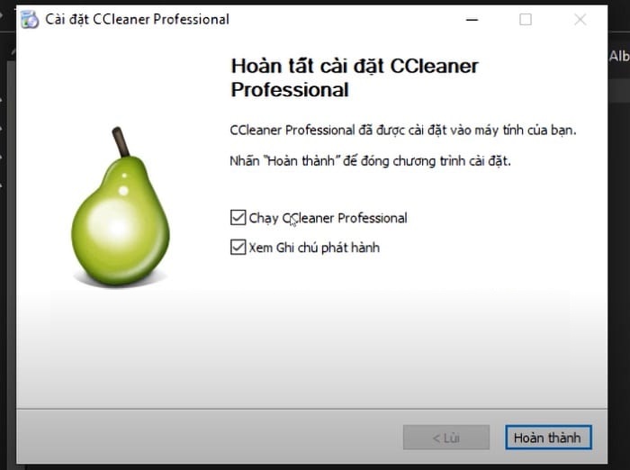 cài đặt CCleaner