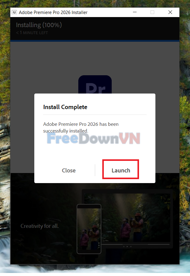 cài đặt Premiere Pro 2026